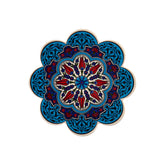 Gewürzhaus - Blue Trim with Red Flower Trivet